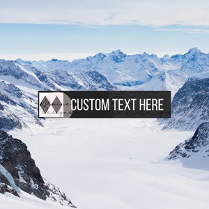 Personalisierter Aufkleber Skilaufen Aufkleber doppelte schwarze Diamant-Aufkleber wasserdichter Aufkleber Winter individuelle Aufkleber