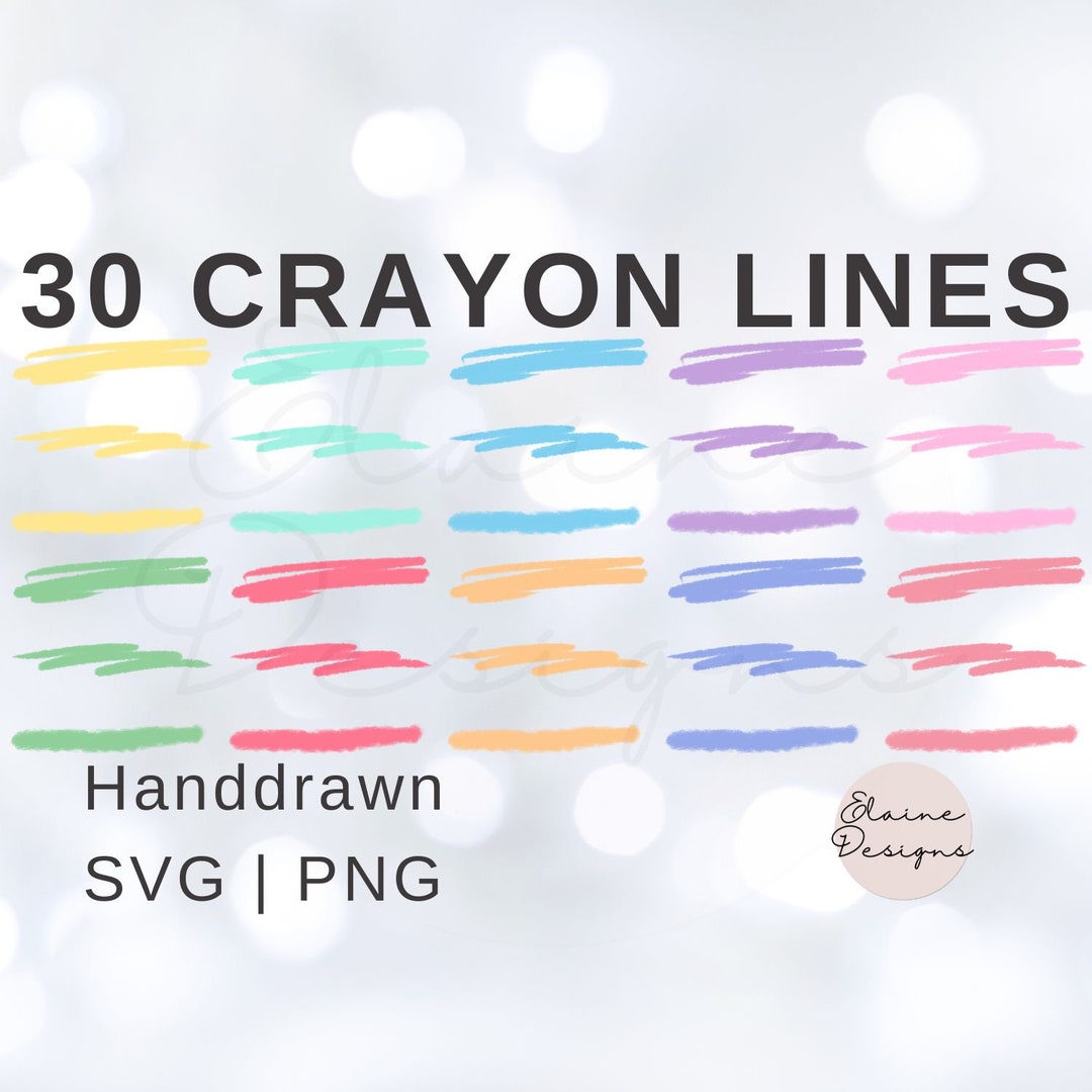 Crayon Lines Svg Handdrawn Lines Colorful Lines Crayola Line Crayon