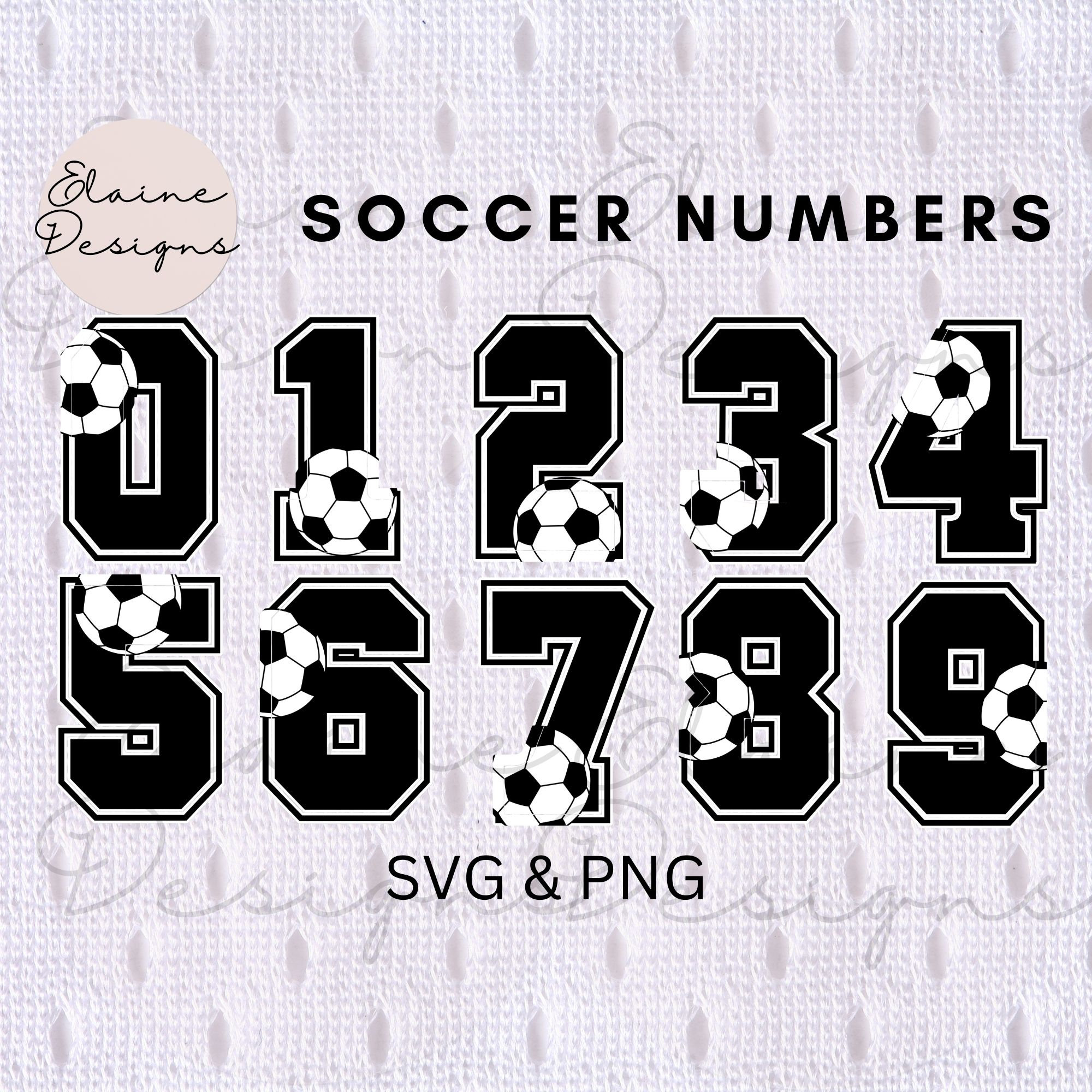 Soccer Numbers Varsity Numbers Svg Sports Numbers Svg Soccer Ball
