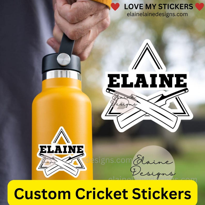 Cricket Sticker, Cricket Bat Sticker, Cricket, Custom Cricket Sticker ...