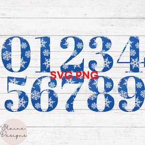 Light Blue Numbers Ice Cold Frost Frozen Winter Wedding Table Numbers Party Numbers Snowflake Snow number 0-9 Clipart SVG PNG Set 257