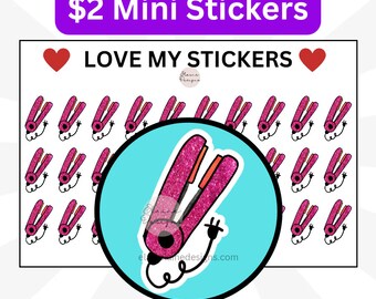 Hair straightener planner sticker, Beauty planner sticker, Hair straightener, Beauty, beautY, Planner stickers, icon stickers, EED360