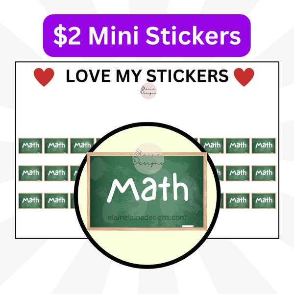 Goodnotes Math Stickers Etsy