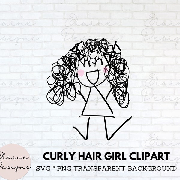 Curly hair png cute curly hair girl png curly hair svg Hair curls svg Wild curls handdrawn scribbles drawing Digital Download svg PNG Set 6