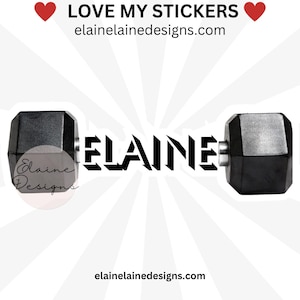 Custom Dumbbell Name Sticker, Personalized Fitness Vinyl Decal for Water Bottles, Laptops, CrossFit, lift, dumbbell sticker, EED-SPORTS-230