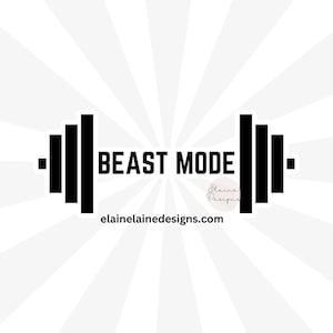 Pegatina de Crossfit, pegatina de modo Bestia, pegatina de elevación, pegatina de barra, pegatina de levantamiento de pesas, pegatina de levantamiento de pesas, calcomanía de barra de pesas 111