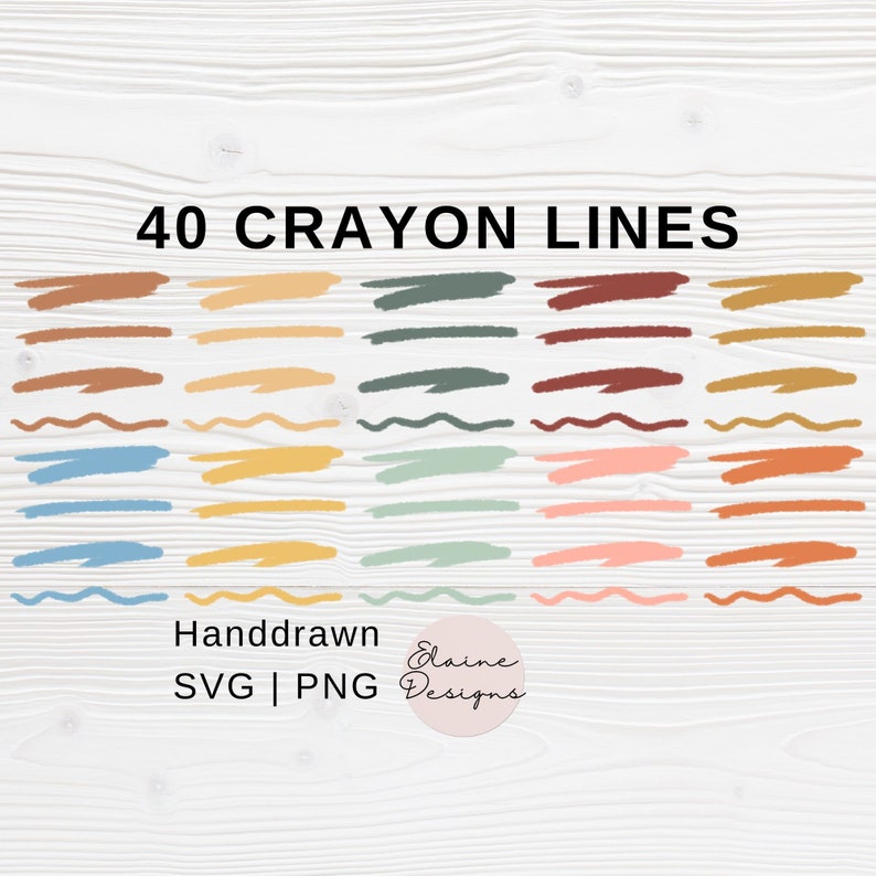 Crayon Lines Svg Handdrawn Lines Colorful Lines Crayola Lines Crayon