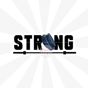 Crossfit Sticker, Strong sticker, lift sticker, lifting weightlifting sticker, powerlifting with plates sticker, barbell sticker, gym 47