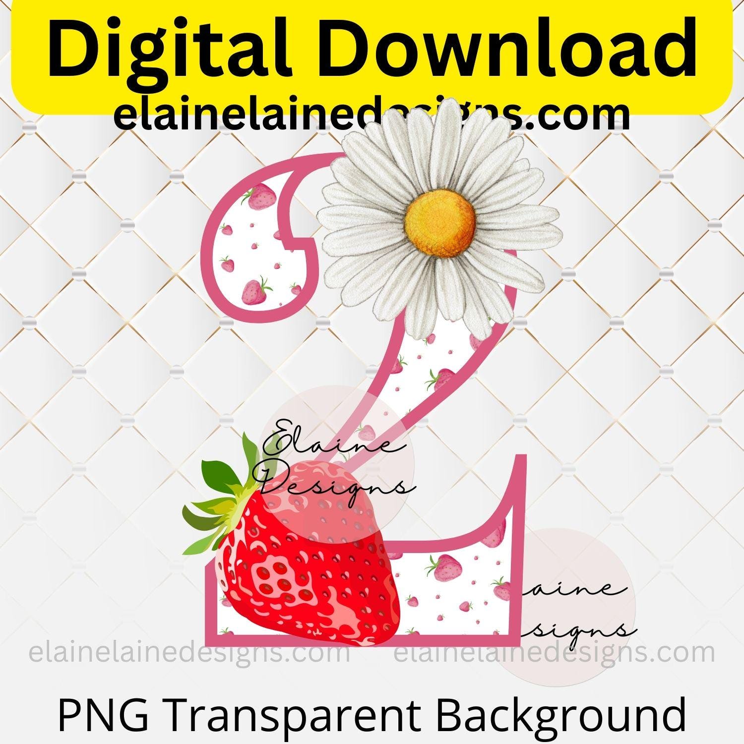 Strawberry Numbers, All Berry One, Strawberry Birthday Numbers