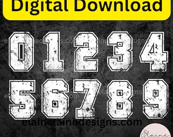 Varsity Numbers, witte cijfers, nummers png, sportnummers, grungenummers, nummer clipart, nummers jpg, nummerlettertype, png, jpg, 568