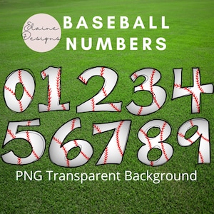 Baseball Zahlen png Softball Zahlen Sportnummer Varsity Number Baseball Doodle Numbers Handgezeichnet Doodle Bundle 0-9 Clipart PNG Set 365