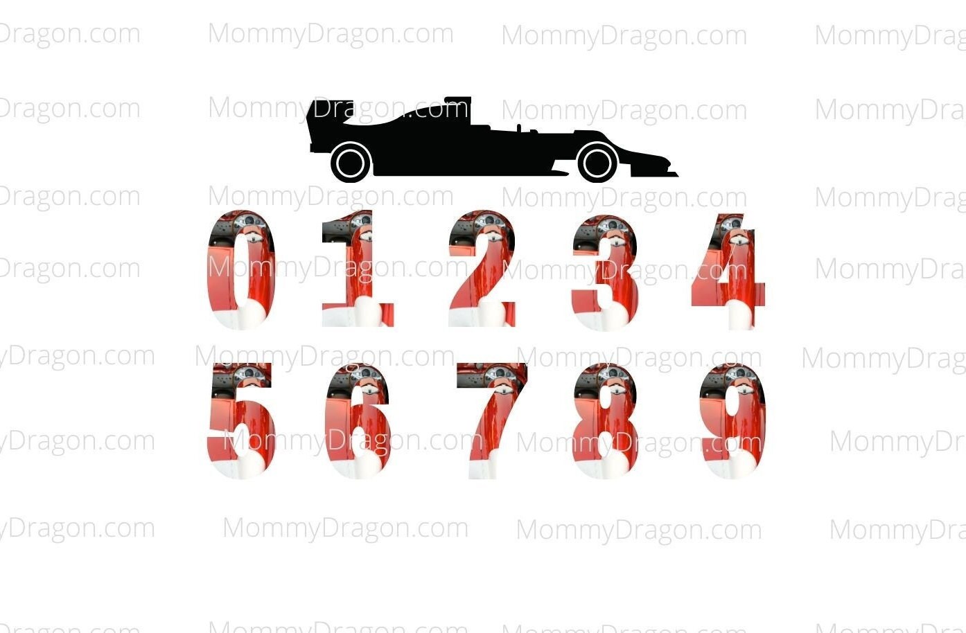 Flames Racing Numbers Push & Pull Toys Toys & Games Flaming Numbers Bundle 3 Racecar Numbers ...