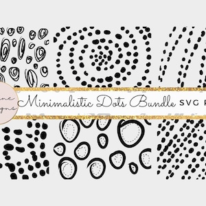 Dots svg Minimalistic Dots Irregular Dots Polka Dots Scattered Dots Imperfect Dots Patterned Spots Hand drawn Polka Dots SVG PNG Set 106