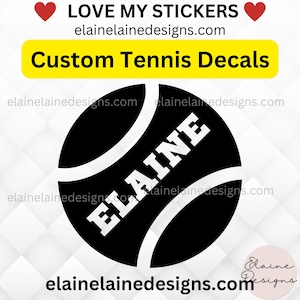 Tennis Aufkleber, Tennisball Aufkleber, Kundenspezifischer Tennis Aufkleber, personalisierter Tennis Aufkleber, Tennis, EED-Sports-311