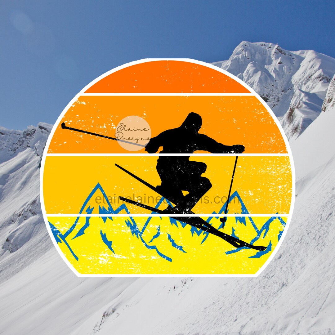 Ancien Autocollant Ski Sports D'hiver, Motif Schi Et Mode, Marque Allemande