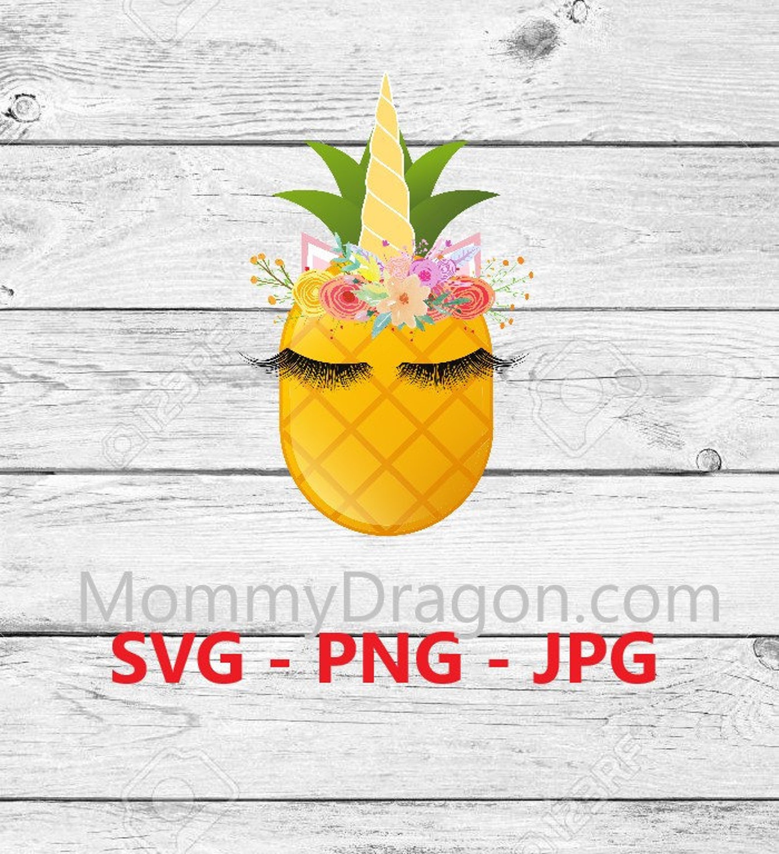 Pineapple Unicorn Pineapple eyelashes Fruit art decor Etsy