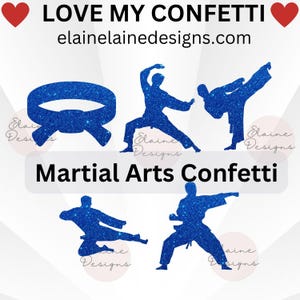 Martial Arts Party Confetti – Karate, Taekwondo, Kickboxing, belt, Table Scatter for Birthdays, Weddings & Sports Parties, decor, EED-C-7