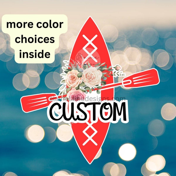 Custom Kayak Sticker Etsy