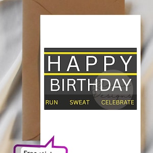 Hyrox Geburtstagskarte, Hyrox Wod, Happy Birthday, Hyrox Geburtstag, Geburtstagskarte, EED-CARDS-3