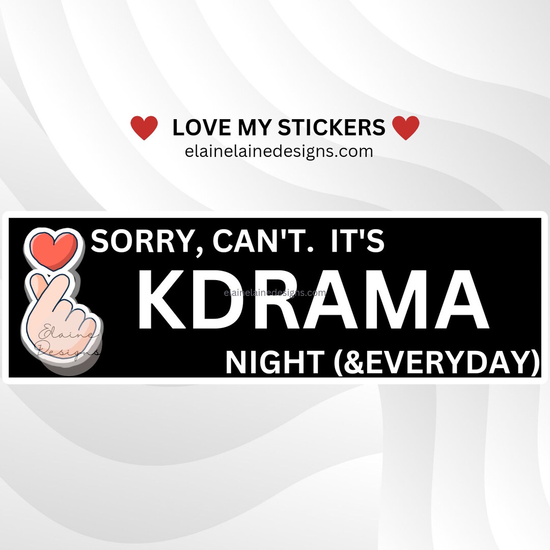 Kdrama Stickers Korean Drama Stickers Sorry Can't Etsy