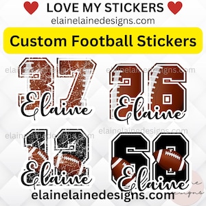 Autocollants de football, Autocollants de football, Autocollant de football personnalisé, Autocollant de football personnalisé, Autocollant de sport, Numéro de football, EED-Sports-304