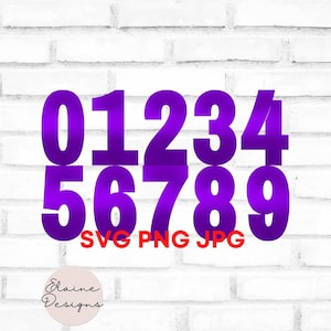Lila Folienzahlen Violette Zahlen Glitzerzahlen Farbverlauf Lila Glitzerzahlen Tischzahlen Geburtstag 0-9 Clipart SVG JPG PNG Set 31
