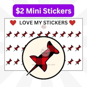 Pin planner sticker, Pin stickers, Location pin, Thumb tack, push pin, mini pin,  Planner stickers, icon stickers, ICON EED-ICON-261