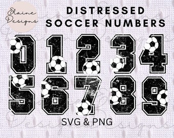 Voetbalnummers Distressed sportnummers voetbalnummers voetbalnummers Team Jerseynummers clipart png Set 402
