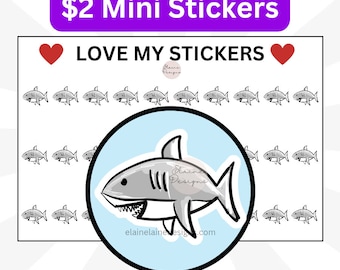 Planner stickers, icon stickers, shark, shark week, period tracker, ivf, day 1, day 3, blood, EED295