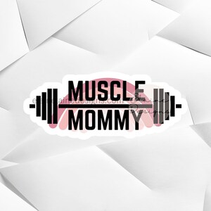Adesivo Crossfit, adesivo mamma arcobaleno rosa, adesivo sollevamento pesi ragazza, mamma muscolo arcobaleno, adesivo mamma muscolo, mamma sollevamento pesi 63