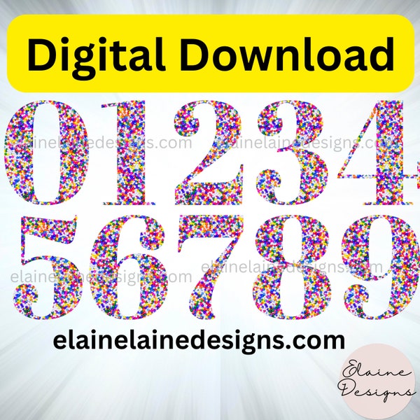 Numbers PNG, Printable Numbers, sprinkle numbers, sprinkles, sweet numbers, birthday numbers, sweet one, numbers print, candy numbers, 507