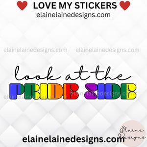 Sticker fierté, mois de la fierté, regardez du côté de la fierté, autocollant lgbtq, autocollant de la fierté gaie, eed-pride-2