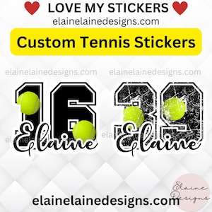 Stickers tennis, Stickers balles de tennis, Sticker tennis personnalisé, Sticker tennis personnalisé, tennis, EED-Sports-307