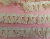 5 Yards Beige WHITE Lace Trim White Tassel Fringe Lace Trim, 3/4 Inch Wide, Curtain Pillow Lace Trim
