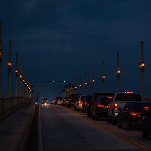 Canvas Print - Lion&#39;s Gate Bridge at Dusk - Saint Augustine, Florida