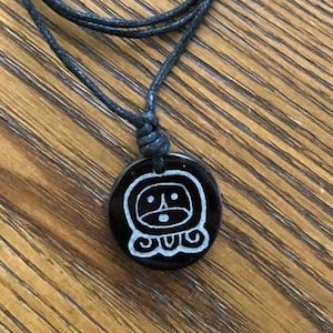 Ajpu - Snail Shell - Mayan Nahual Jade Pendant + Black Cord