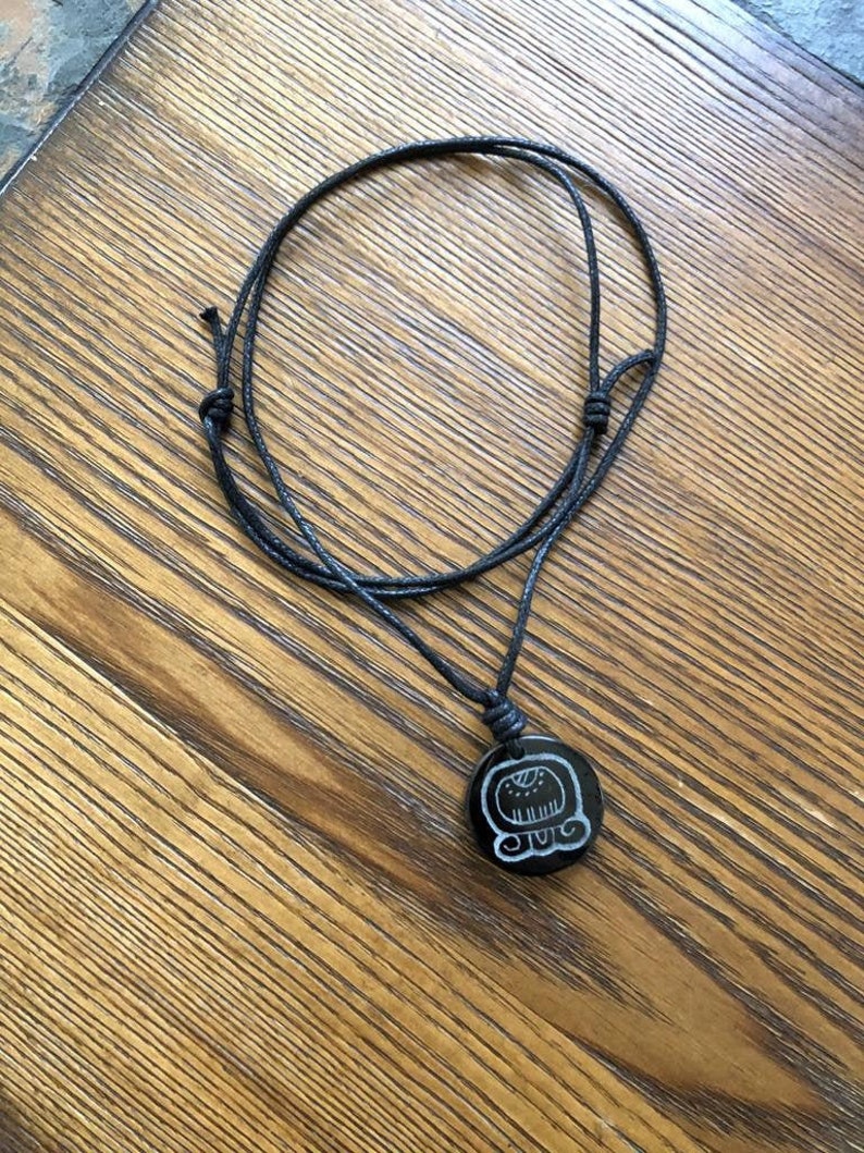 Black Cord Mayan Nahual Jade Alligator Imox