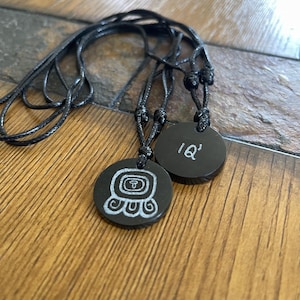 IQ Nahual Black Jade Pendant with Necklace