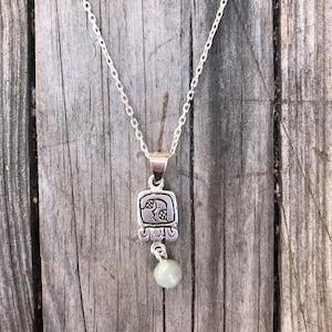 Noj - Woodpecker - Mayan Nahual Jade + Silver Necklace