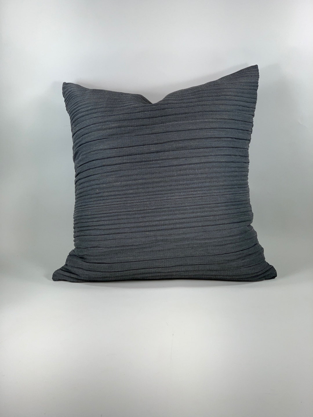 Textured Sargent Grey Pillow Cover, Decorative Cushions, Grey Textured