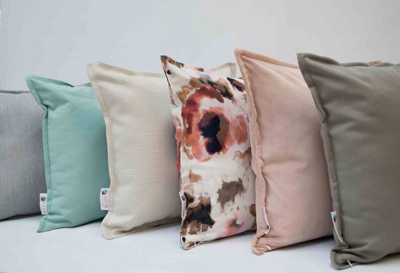 decorative cushions in Creamy made with a stitching detail of 12 \u201cwide all around the cushion beige white bedroom Pillow cover 18 x 18