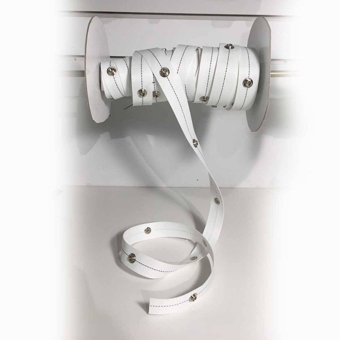 Ripplefold Tape, 1'' Ripplefold Ribbon, Snap Tape, Curtain Tape, Curtain Snap Tape, Curtain Head