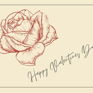 Cartão postal do Dia dos Namorados para impressão (rosa)