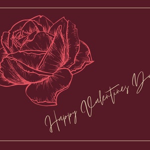 Carte postale imprimable pour la Saint-Valentin (Marron)