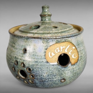 Stoneware Garlic Crock
