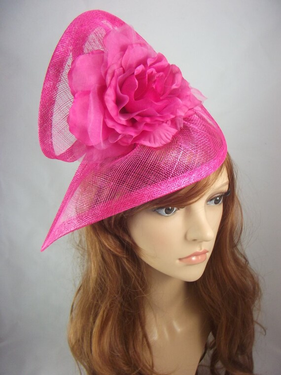 Sinamay fascinator organza flower corsage Hat Amazon.com: TLMNU Sinamay Fascinator Hat Floral Feather  main image 2