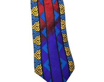 VTG Rush Limbaugh No Boundaries Silk Neck Tie USA Collectable Geometric Bold