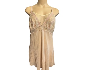 Cinema Etoile Vintage Babydoll Slip Dress Ivory Lace Lingerie Y2K Fairy Romantic