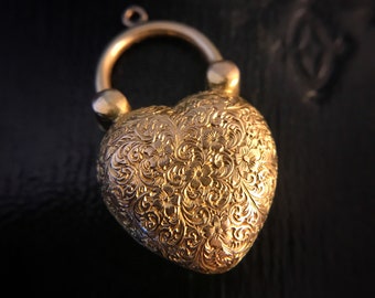 Victorian 15 Carat Gold Heart Padlock