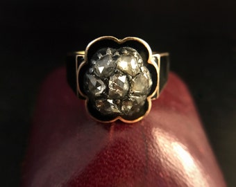 Victorian Diamond Cluster Daisy Ring Circa 1860